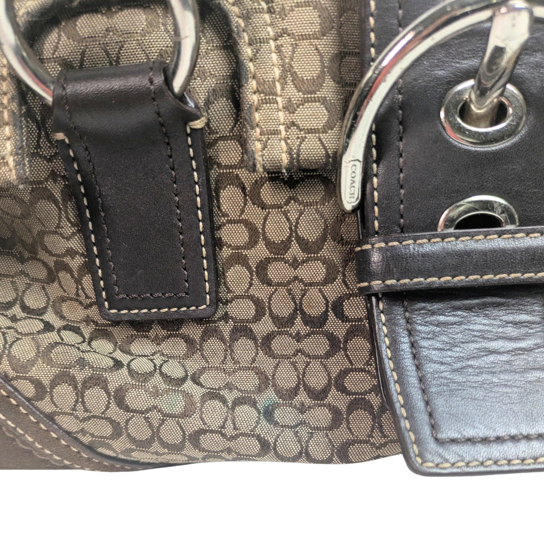 COACH Soho Signature Canvas Front Flap Shoulder Bag