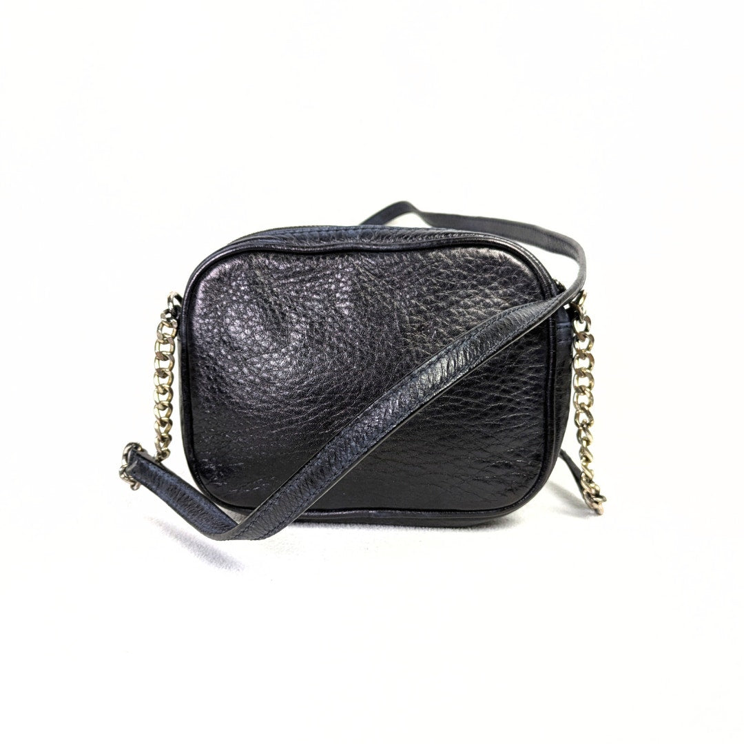 Vintage Michael Kors Small Crossbody Bag with Chain Strap – Navy (Repainted)