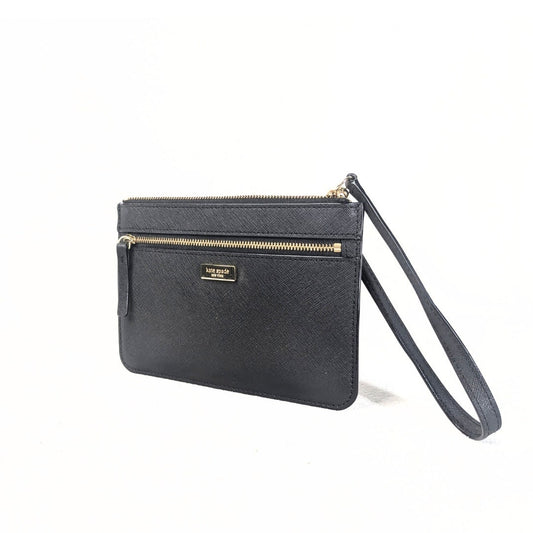 Kate Spade Black Saffiano Leather Wristlet