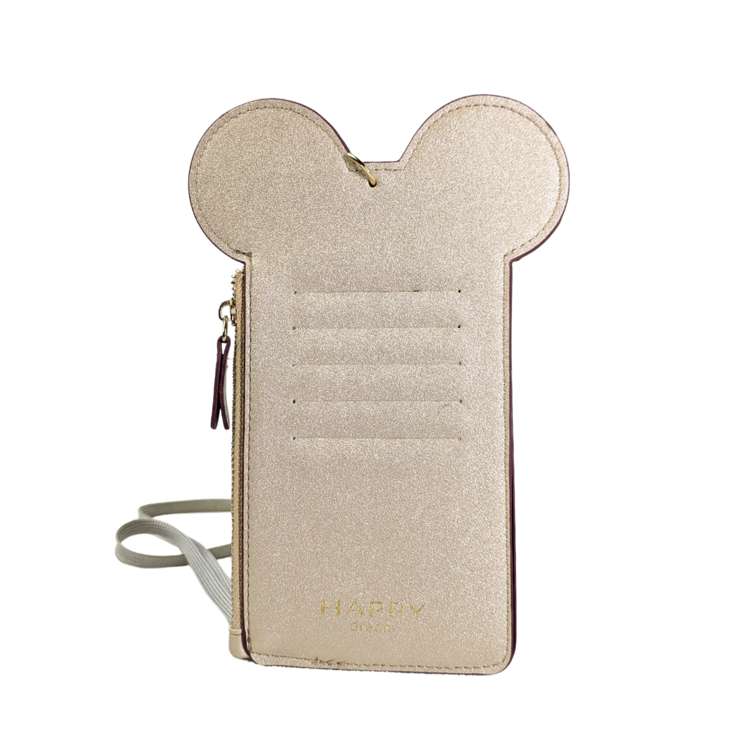 The back view of the Happy Dreams Mickey Mouse ID/ Card Protector and Holder, captured on the white background. 