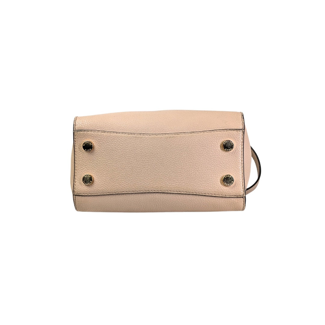 Pre-loved Michael Kors Mini Selby Pebbled Leather Satchel Bag photographed from the bottom. 