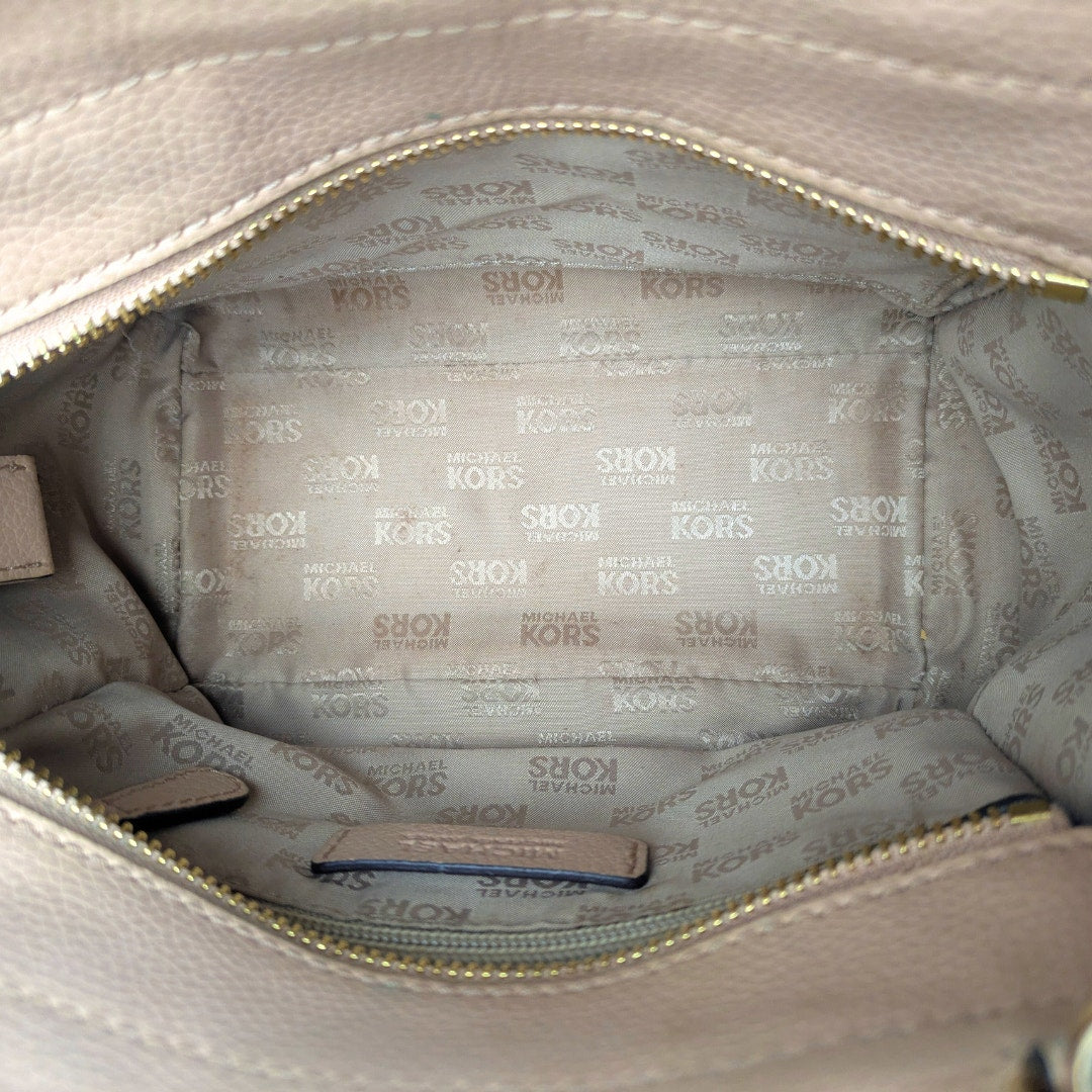Interior of the pre-loved Michael Kors Mini Selby Pebbled Leather Satchel Bag.