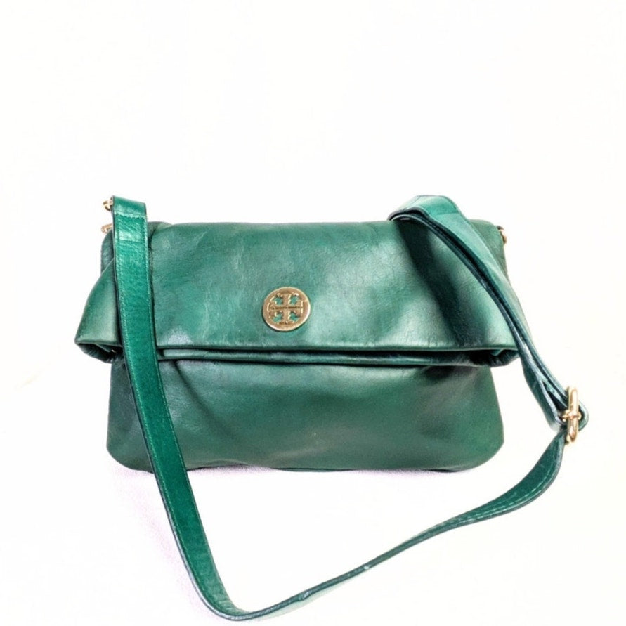 Pre-owned Tory Burch Dena Foldover Crossbody