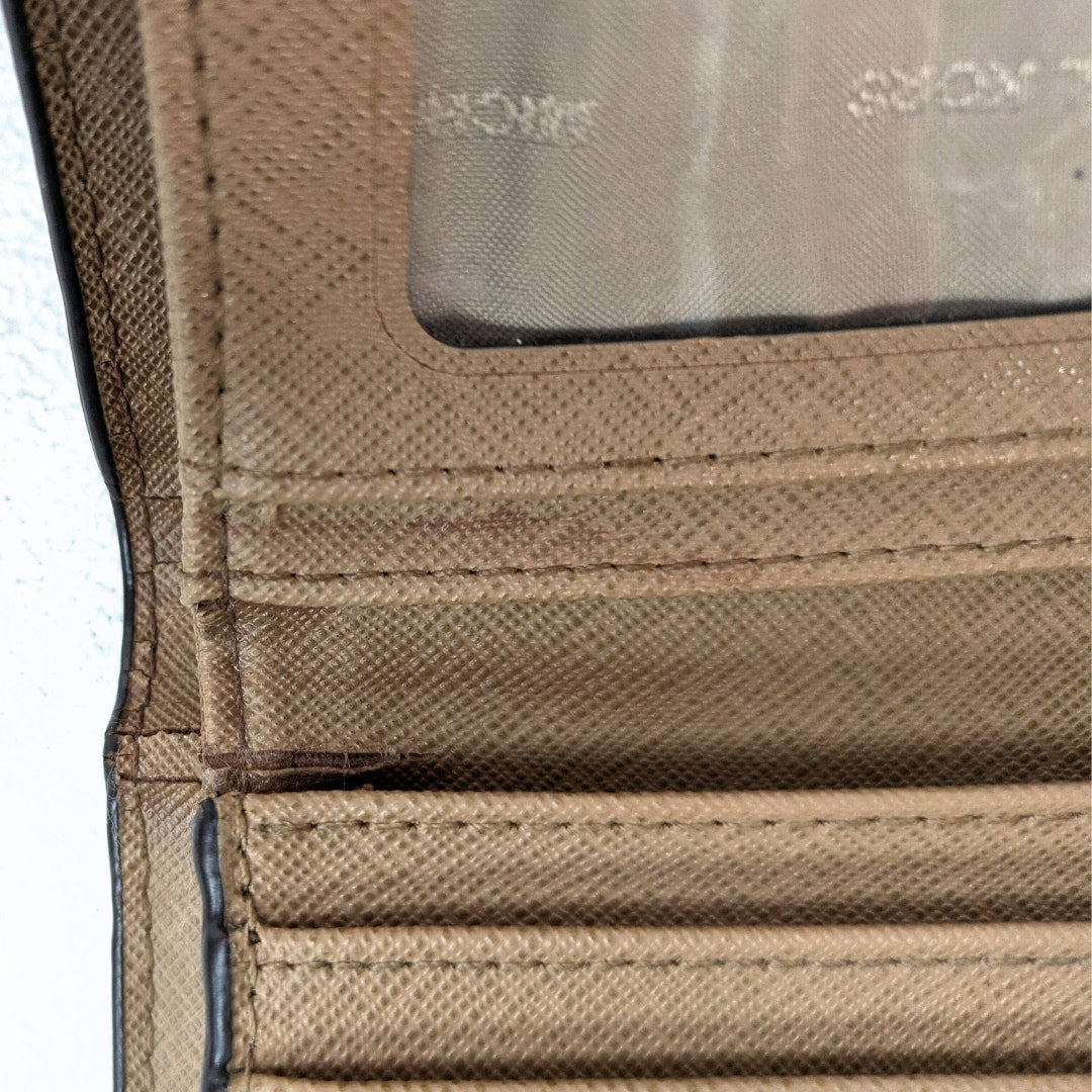 Michael Kors Navy Leather Carryall Card Case Wallet