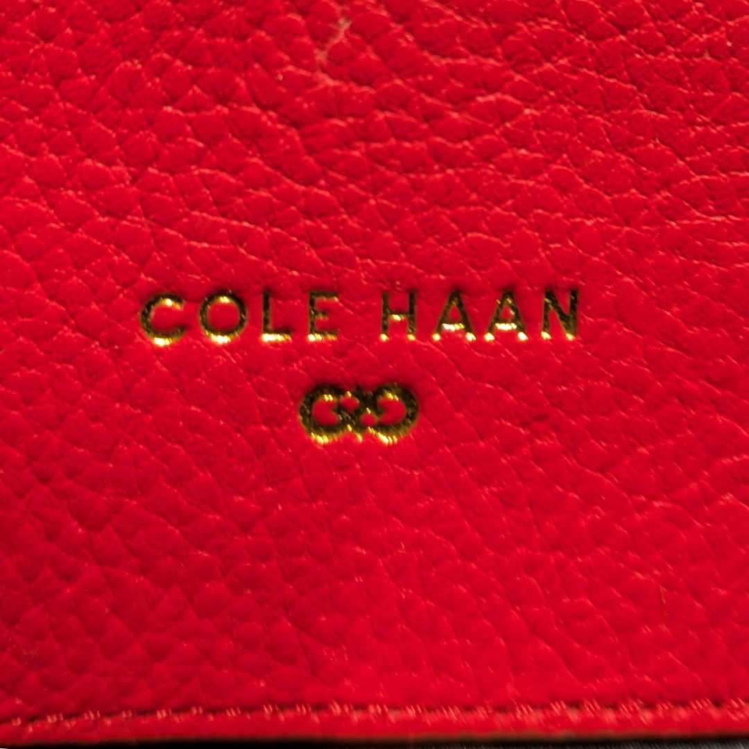 Cole Haan Red Genuine Leather Shoulder Handbag