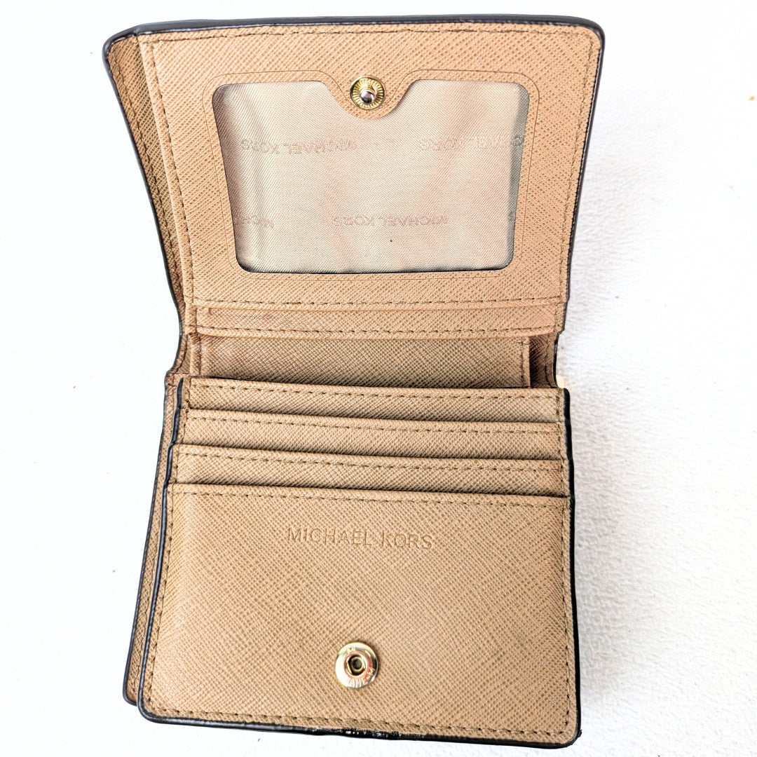 Michael Kors Navy Leather Carryall Card Case Wallet