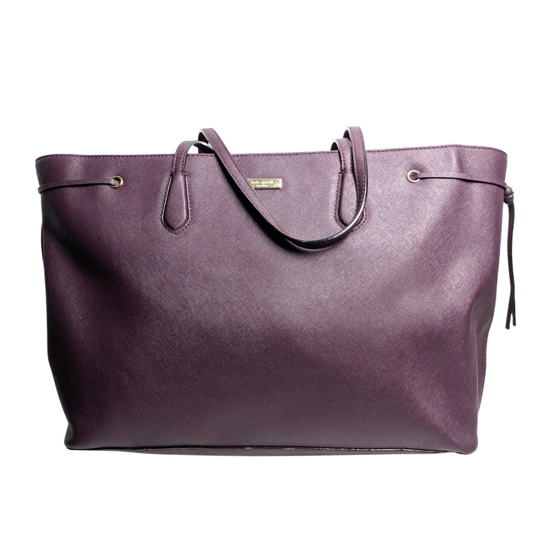 Kate Spade Laurel Way Mahogany/Plum Saffiano Leather Shoulder Tote