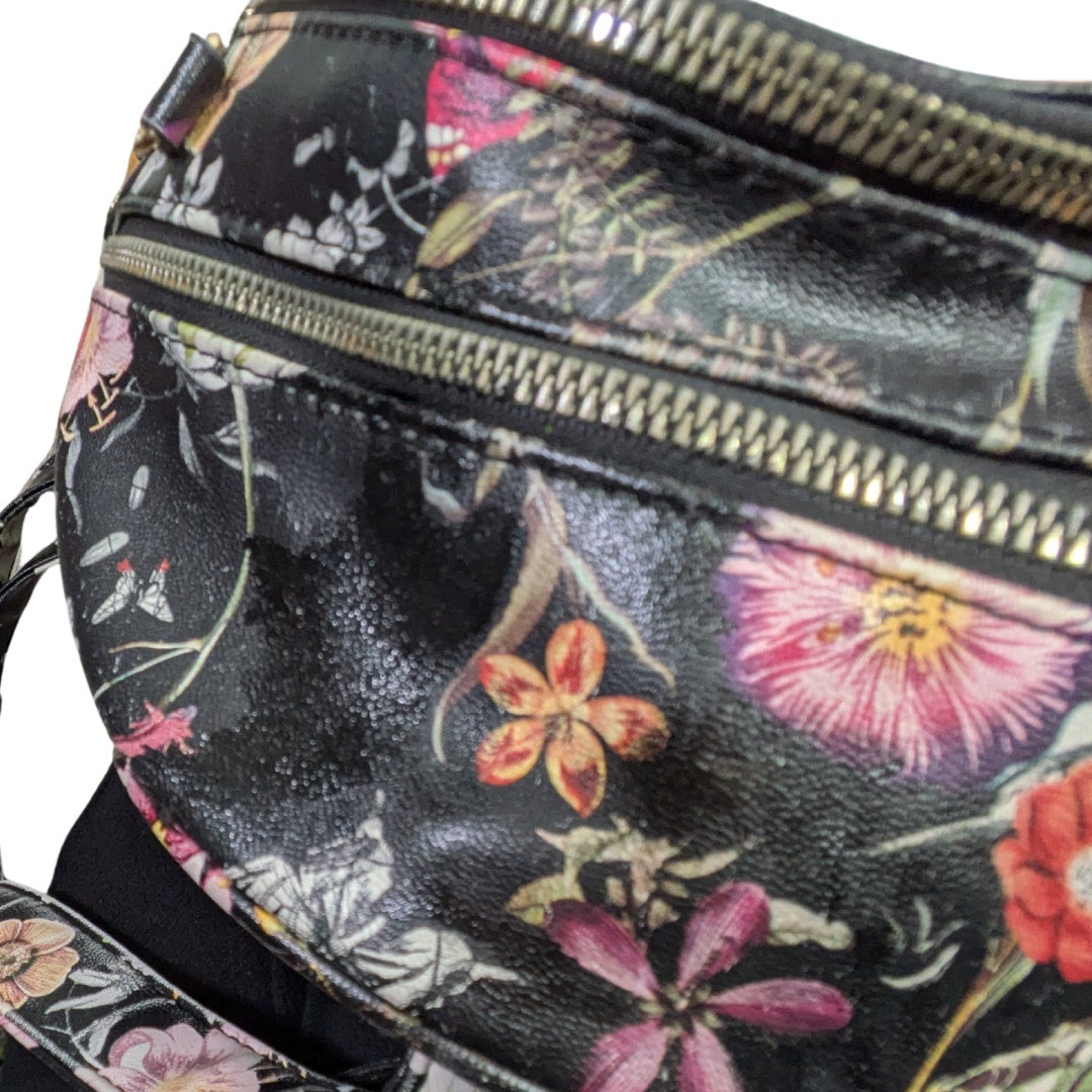 Marc New York Andrew Marc Floral Print Backpack with Matching Pouch – Black