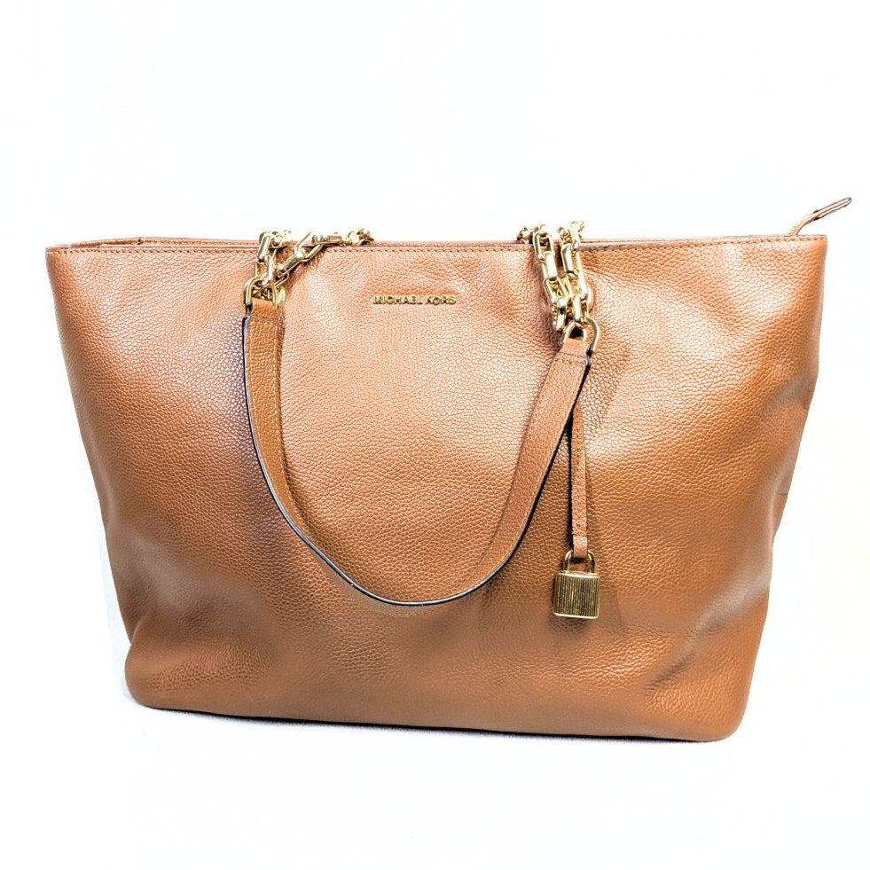 Michael Kors Mercer Light Brown Leather Tote Bag