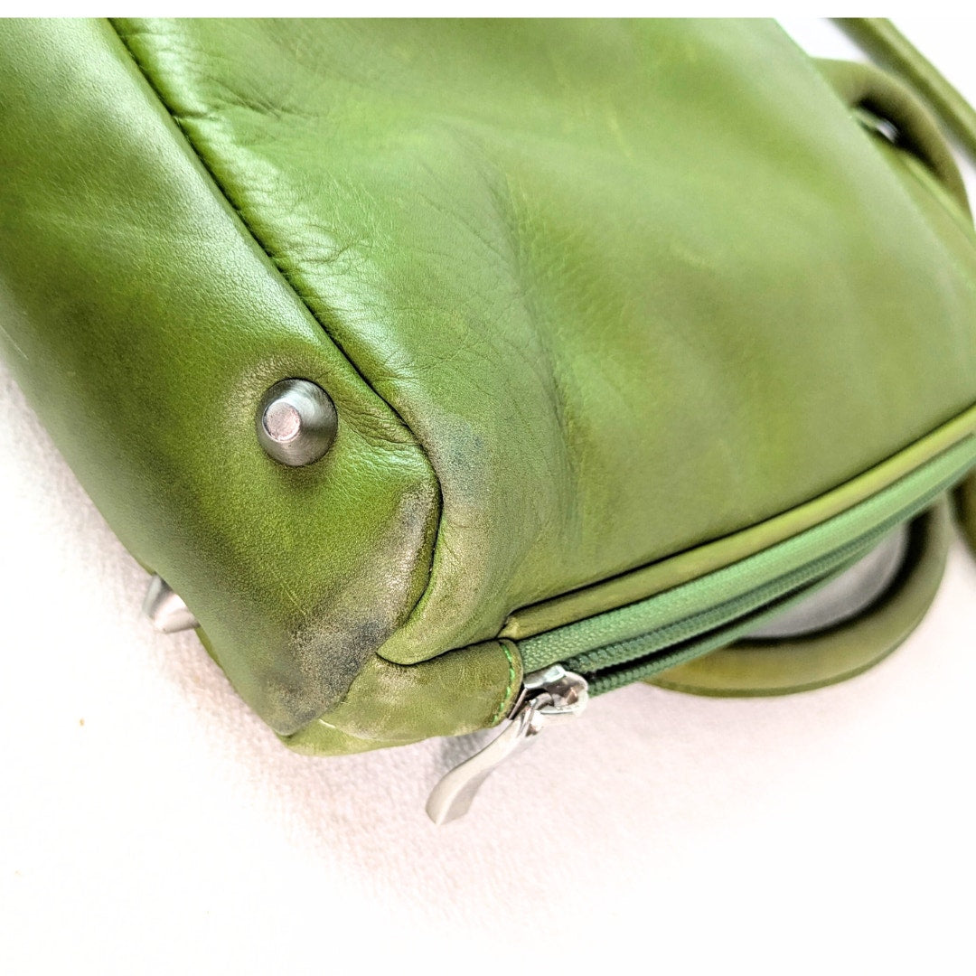 Osgoode Marley Vibrant Green Leather Laptop / Shoulder Bag