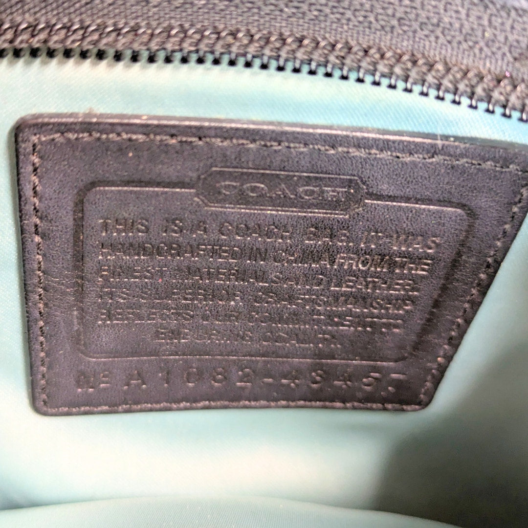 COACH Signature Canvas Python Embossed Patent Leather Swingback Crossbody Bag