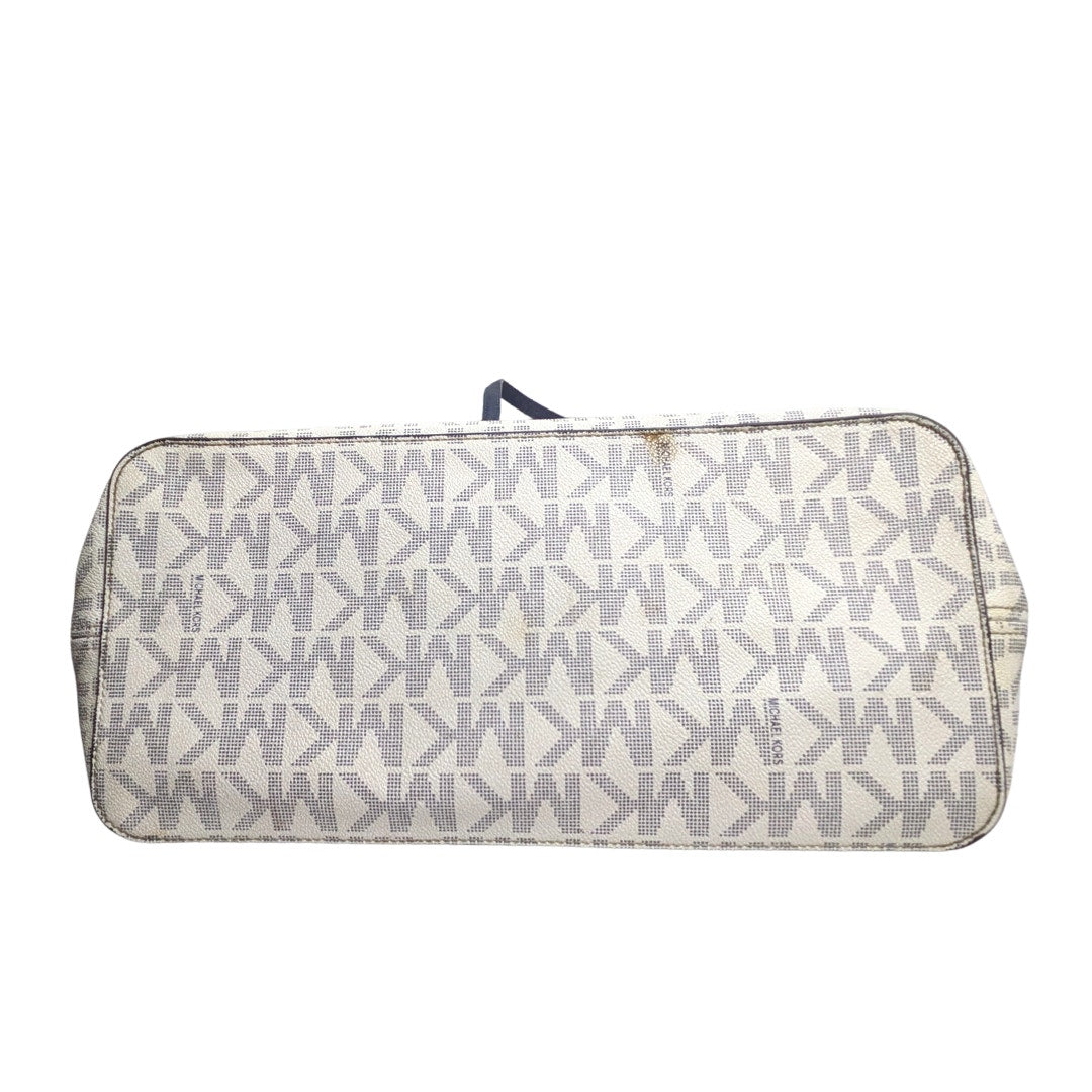 Michael Kors Large Jet Set Monogram Coated Canvas Tote Handbag