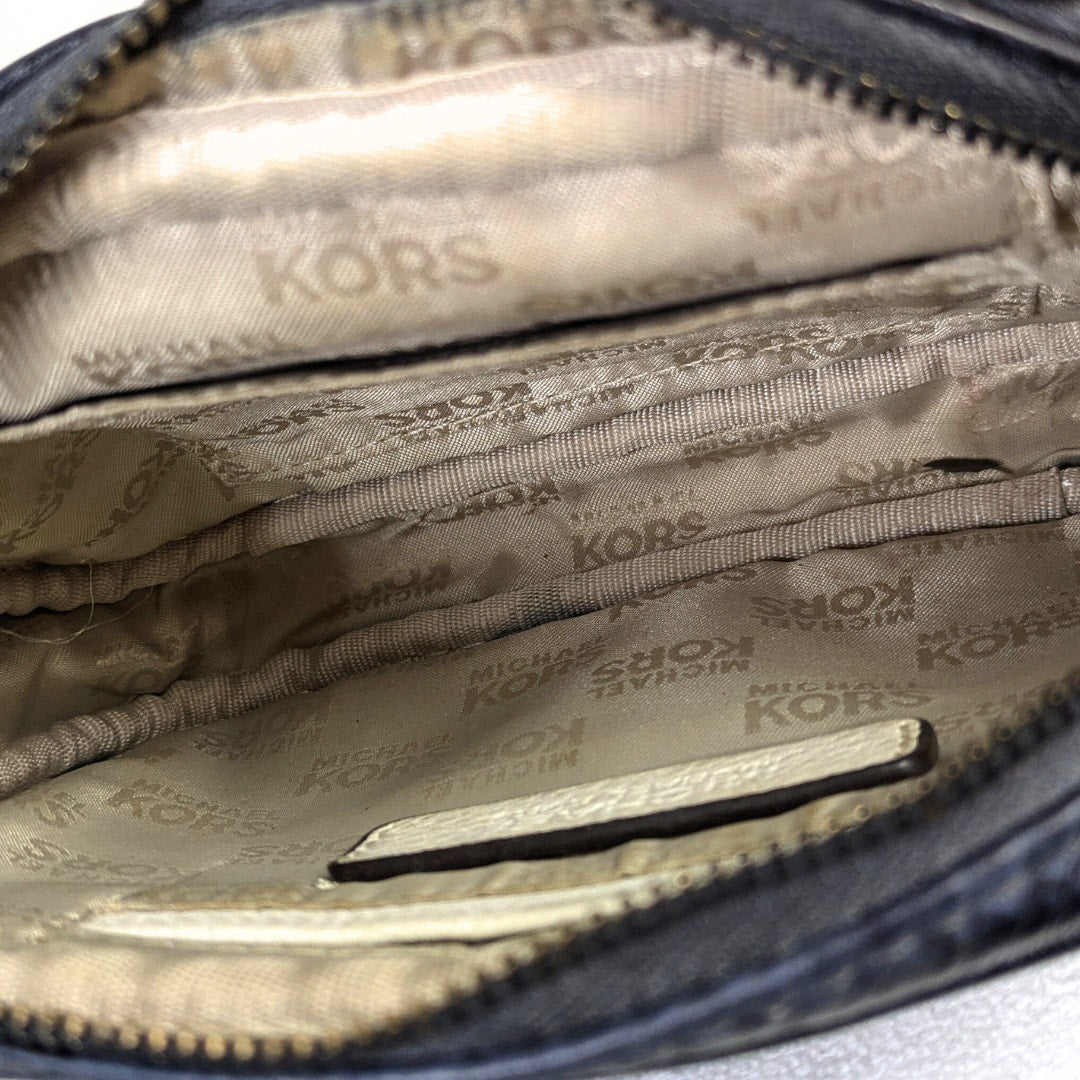 Vintage Michael Kors Small Crossbody Bag with Chain Strap – Navy (Repainted)