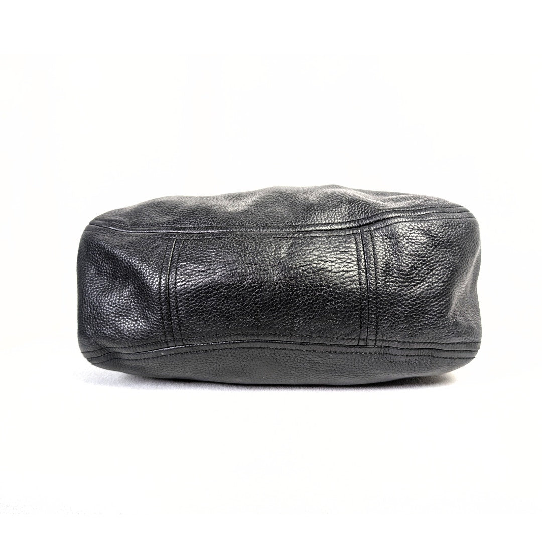 Pre-owned Michael Kors Lydia Black Pebbled Leather Hobo Shoulder Bag