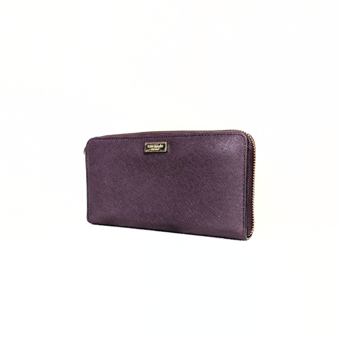 Kate Spade Continental Zip Around Accordion Wallet – Plum