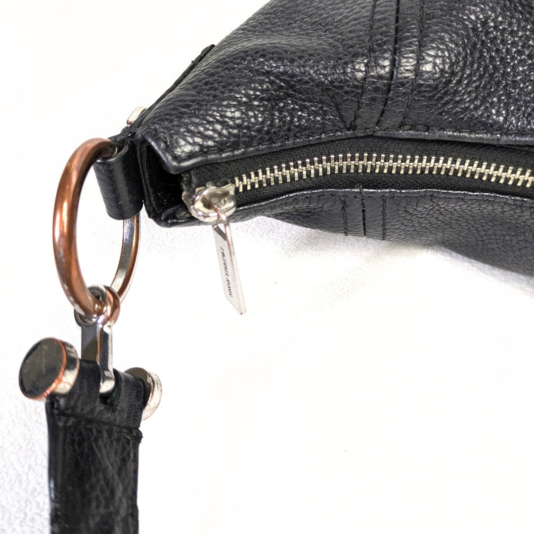 Pre-owned Michael Kors Lydia Black Pebbled Leather Hobo Shoulder Bag