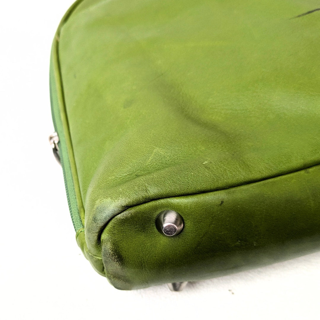 Osgoode Marley Vibrant Green Leather Laptop / Shoulder Bag