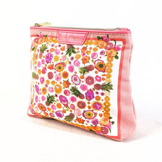 NWOT Estée Lauder Small Citrus Fruits Print Makeup/ Cosmetic Bag